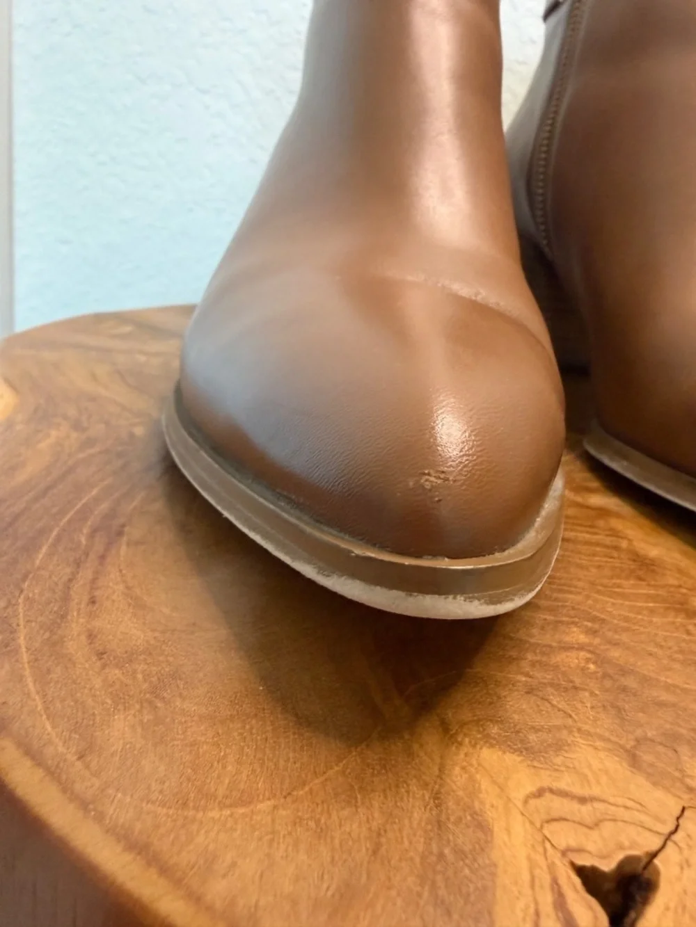 Michael Kors Booties Women's sz 9.5M Block‎ Heel Ankle Boots Brown